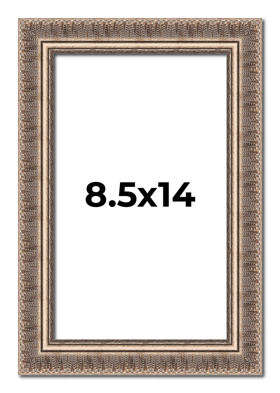 Photo Size Ornate Gold Picture Frame - UV Acrylic, Foam Board Backing, Hanging Hardware